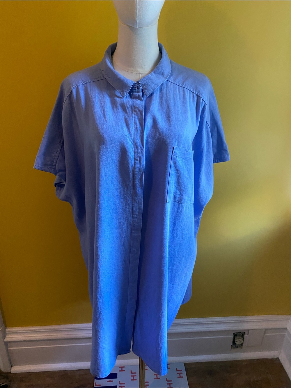 ellos Blue Short-Sleeve Tunic Shirt